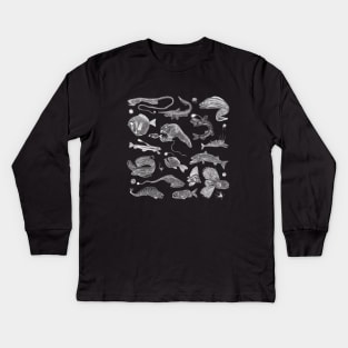 Biters of the deep Kids Long Sleeve T-Shirt